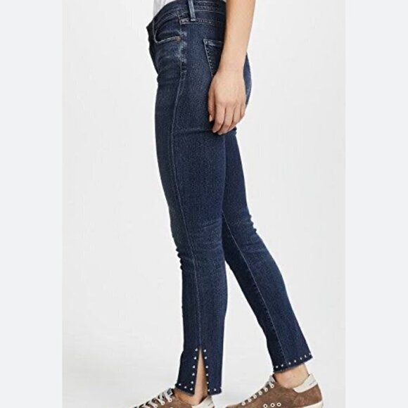 Citizens Of Humanity Skinny Rocket Ankle Split Hem With Studs Jeans Women's 30 - Picture 1 of 12